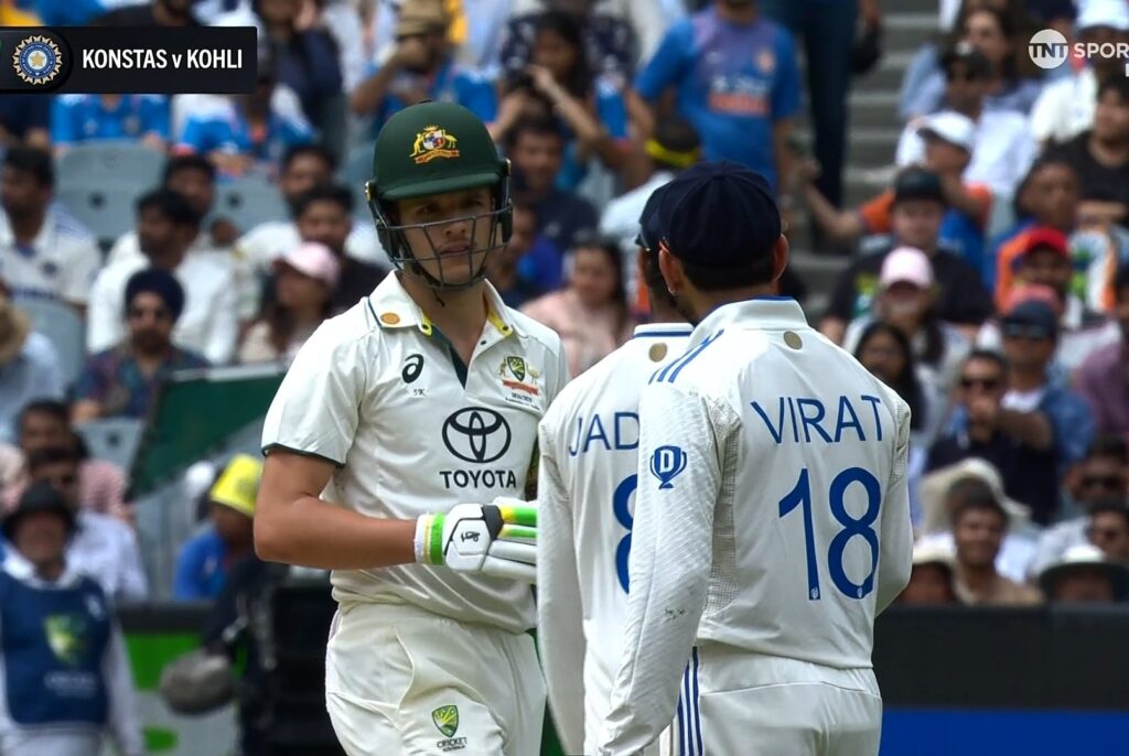 kohli-konstas-clash-melbourne-test-icc-fine-20-per-cent-of-his-match-fee-and-one-demerit-point-after-heated-exchange-with-australias-sam-konstas-in-boxing-day-test